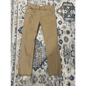 MOTHER Tan Ankle & Cropped Jeans